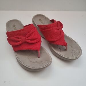 Bzees Dancing Queen Flip Flops in True Red Size 8.5